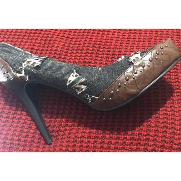 Bertinni denim and print heels size 11 - Picture 8 of 13